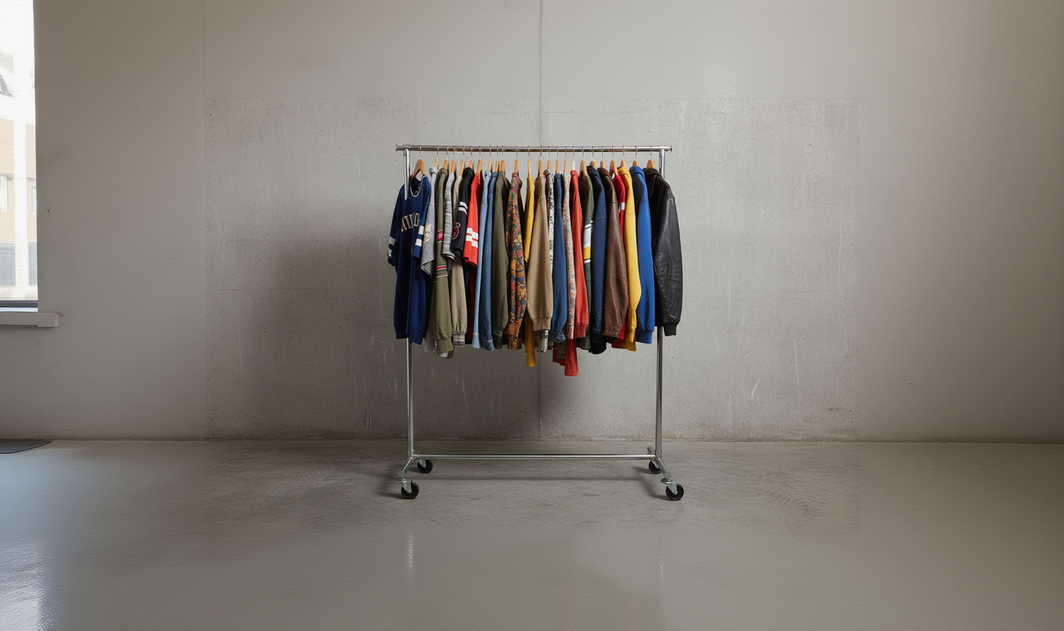 etwas rausgezoomt, sodass man den gesamten kleiderständer sehen kann